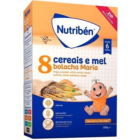 Nutriben - 8 Cereals Honey Maria Wafer 
