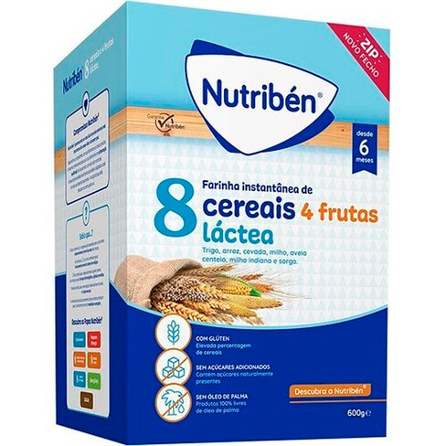 Nutriben - 8 Cereals with 4 Fruits and Adapted Milk 