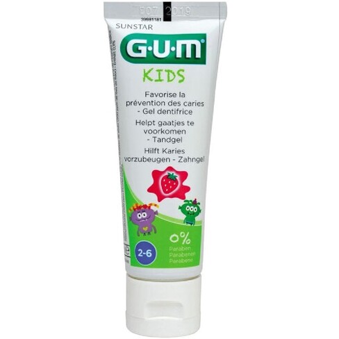 GUM - Pasta dentífrica para niños de 2 a 6 años