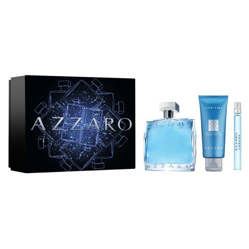 Azzaro - Chrome EDT 100mL + EDT 10mL + Chrome Hair & Body Shampoo 75mL