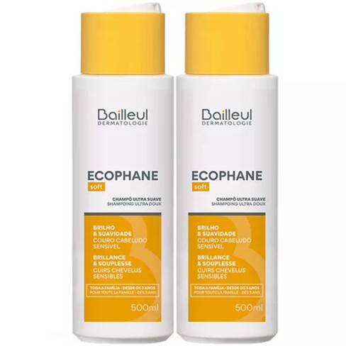 Ecophane - Shampoo Ultra Suave para Couro Cabeludo Sensível 2x500 Ml
