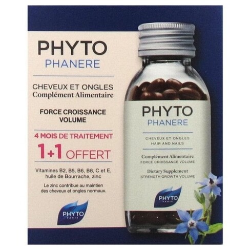 Phyto - Phytophanere Complément alimentaire renforçant contre la chute des cheveux 2x120