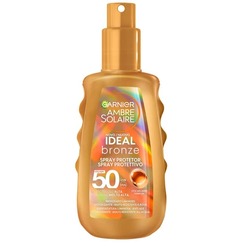 Pack De 2 Sprays Solaires Garnier Ambre Solaire Idéal Bronze - SPF 20, Protection UVA, 2x200ml, Pour Tout Type De Peau
