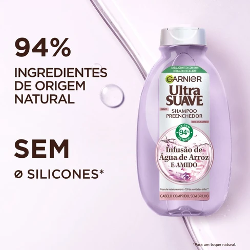 Garnier Ultra Suave Rice Water Infusion Filling Shampoo for Long, Dull ...
