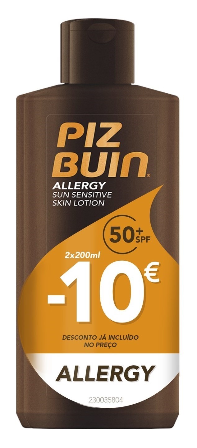 PIZ BUIN Lotion Sonnenschutz FP10 – 400 Ml, Leichter Schutz Für Empfindliche Haut