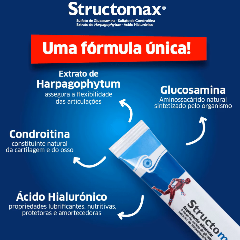 Structo Max Structomax Suplemento Alimentar para Articulações com Glucosamina ...