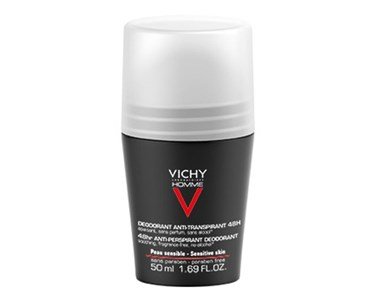vichy homme roll anti transpirante 48h pele sensivel