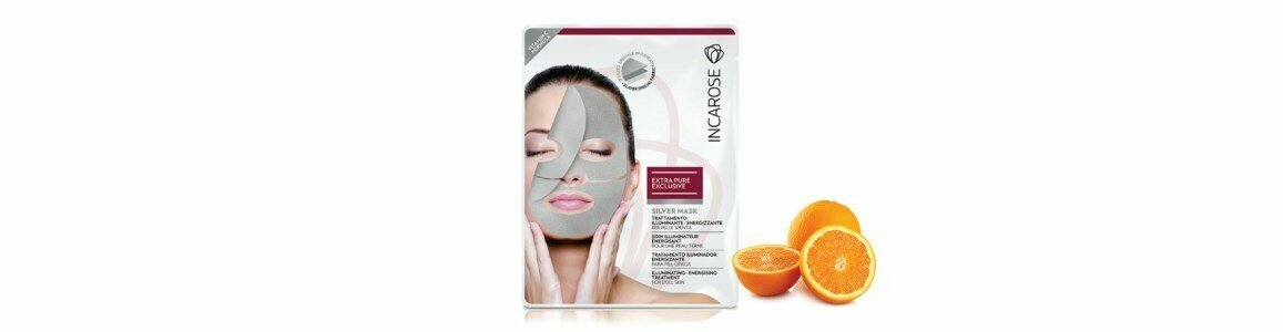 incarose silver mascara tecido iluminadora vitamina c en