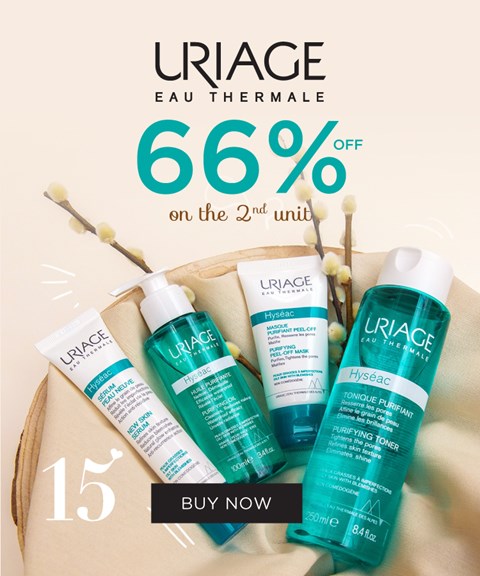 Uriage | 66% Off on 2nd Unit | Hyseac